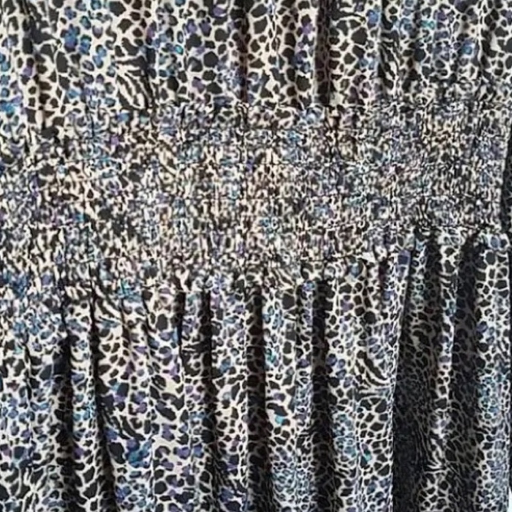XXL Mock neck maxi dress with cheetah print - Free Press. - Picture 4 of 14